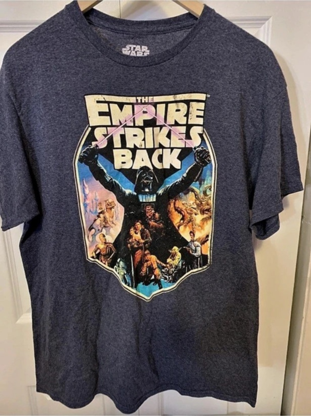 Star Wars Mens Sz L The Empire Strikes Back T Shirt Gray